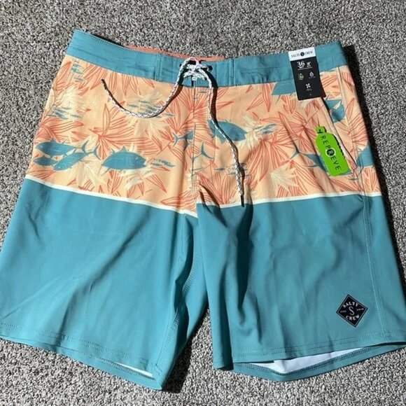 Salty Crew Men's Tandem Boardshort Dark Aqua Size 36 - Picture 3 of 7